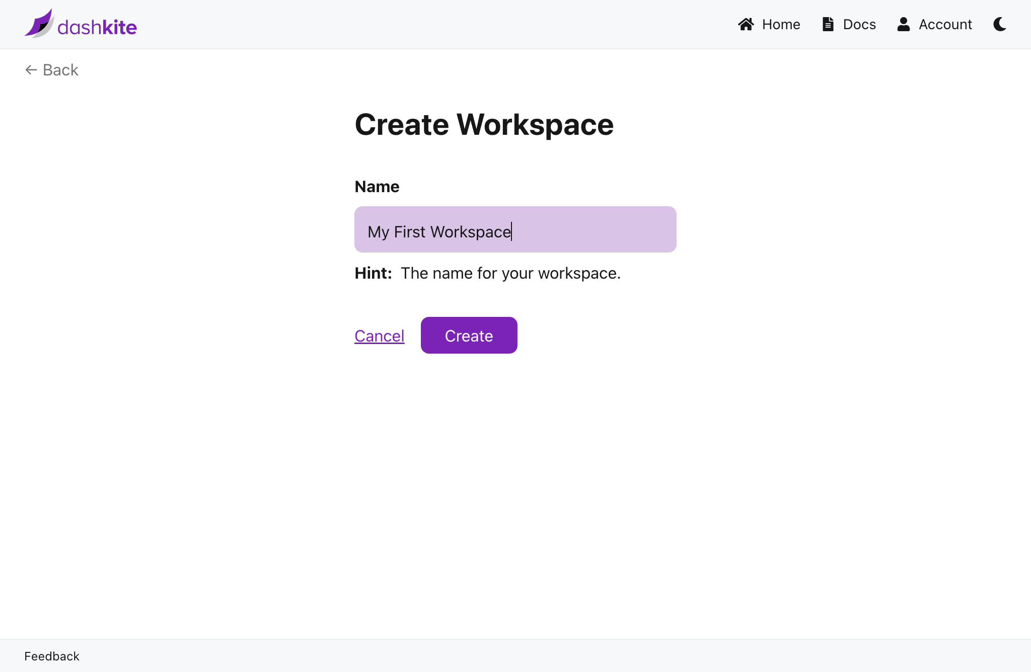 Add Workspace Screenshot