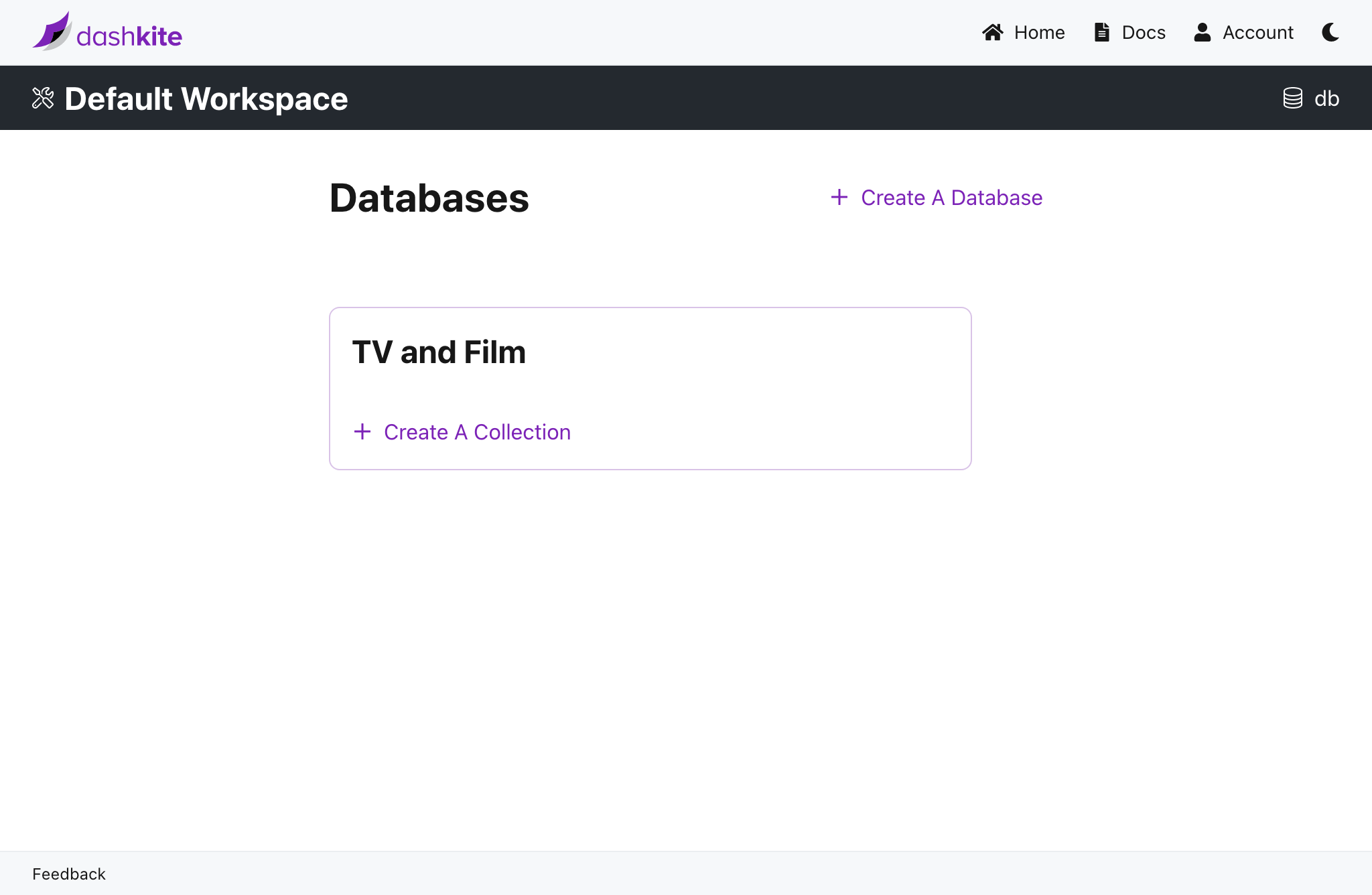 List Databases Screenshot